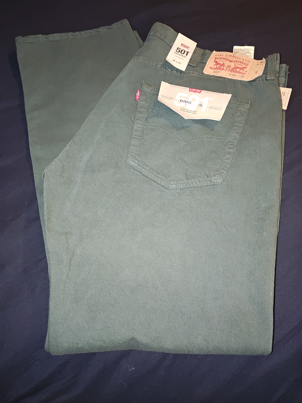Levi's 501 Men's Jeans in Dark Green 40/32